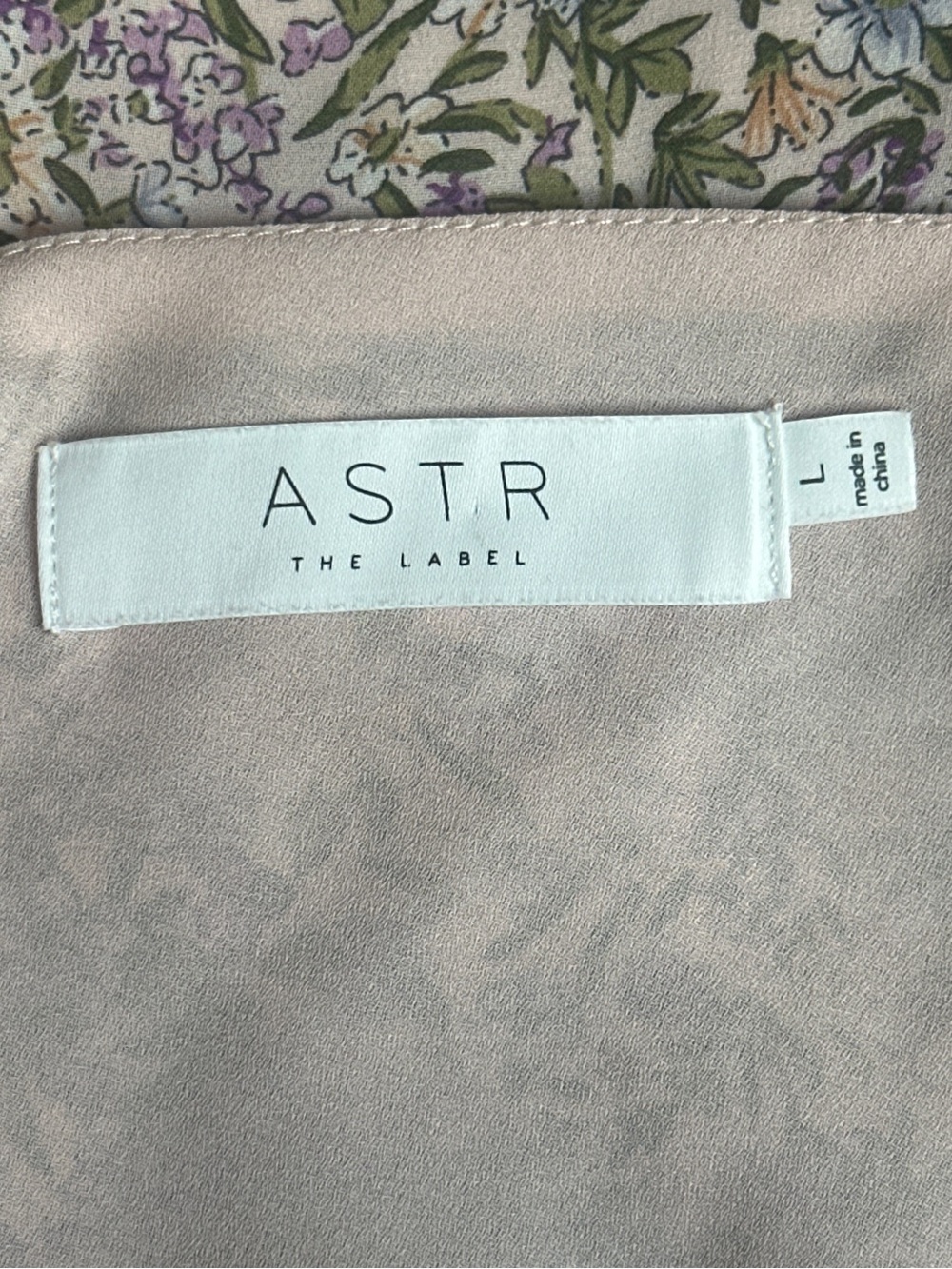 ASTR The Label Floral Sweetheart Midi Dress Blush Purple Multi Size Large - Picture 6 of 12